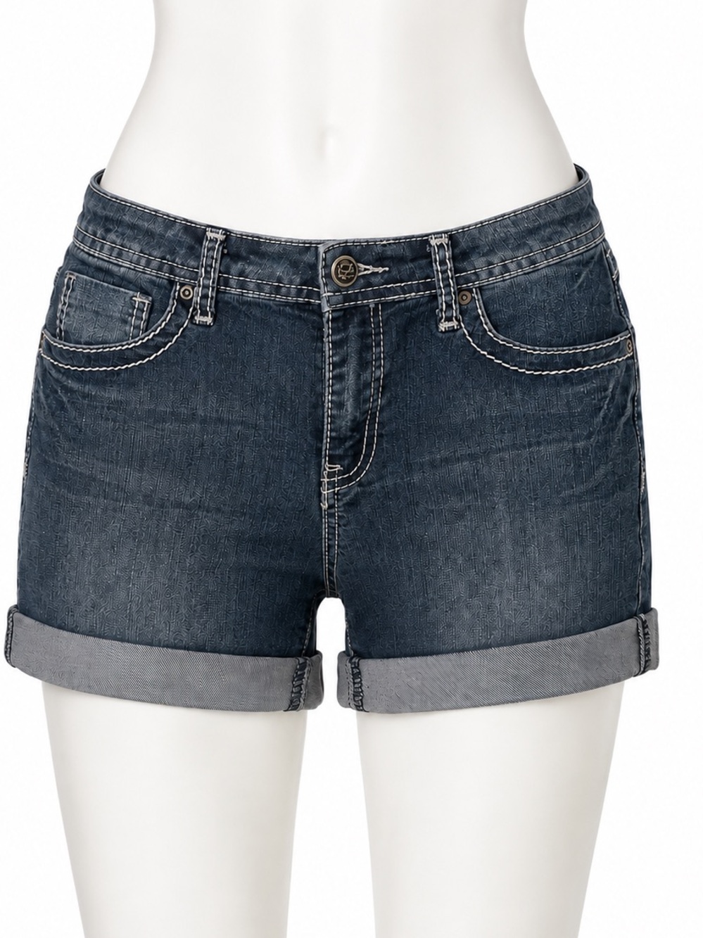 Earl Jean Rolled Hem Stretch Denim Shorts